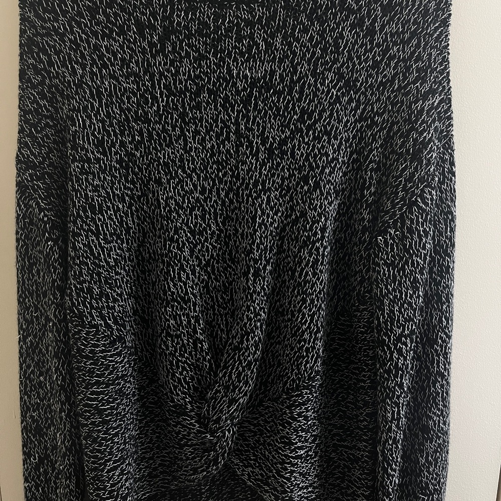 Black and White Sweater with twist front